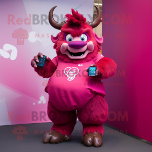 Magenta Minotaur maskot...