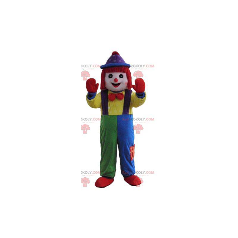 Mascotte de clown multicolore très souriant - Redbrokoly.com