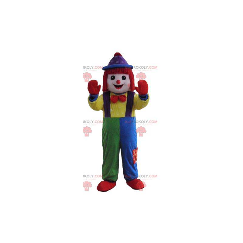 Very smiling multicolored clown mascot - Redbrokoly.com