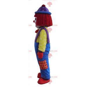 Mascotte de clown multicolore très souriant - Redbrokoly.com