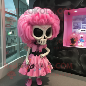 Postava maskota Pink Skull...