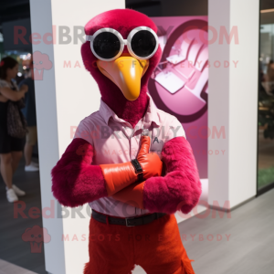 Maroon Flamingo mascotte...