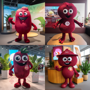 Maroon Raspberry maskot...