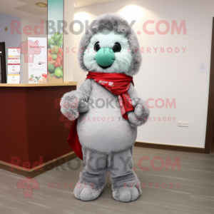 Silver Hallon maskot kostym...