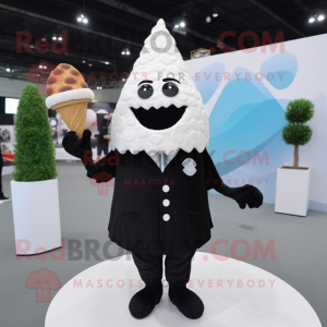 Zwart ijshoorntje mascotte...