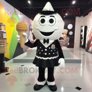 Sort iskold maskot kostume...