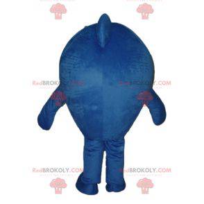 Very cute big blue and white fish mascot - Redbrokoly.com