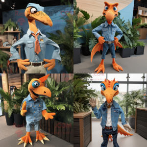 Orange Pterodactyl maskot...