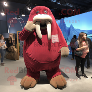 Maroon Walrus mascotte...