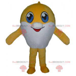Very cute big yellow and white fish mascot - Redbrokoly.com
