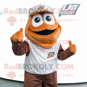 Rust Ice mascot costume character dressed with Suit Jacket and Caps
