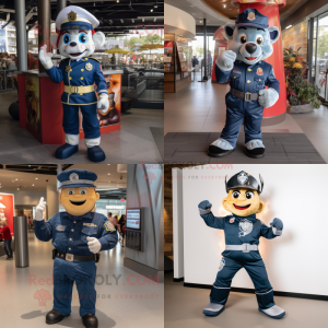 Navy-Feuerwehr Maskottchen...