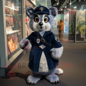 Navy Lemur mascotte kostuum...