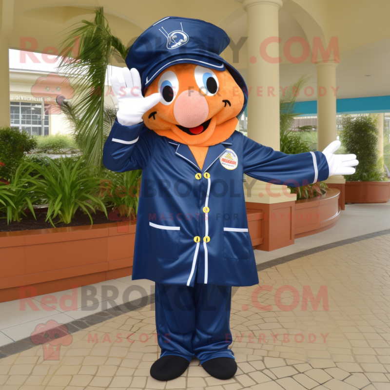 Navy Spaghetti mascot costume character dressed with Windbreaker and Ties