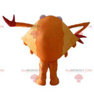 Very funny giant red and yellow orange crab mascot -