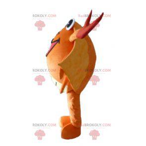 Mascota cangrejo naranja rojo y amarillo gigante muy divertido