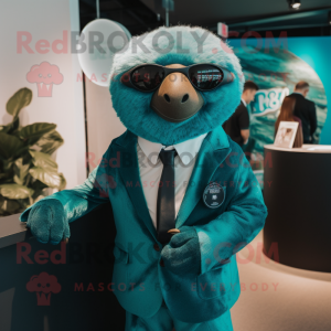 Teal Sloth mascotte kostuum...