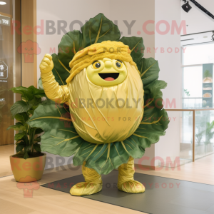 Gold Cabbage leaf maskot...