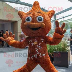 Rust Starfish maskot drakt...