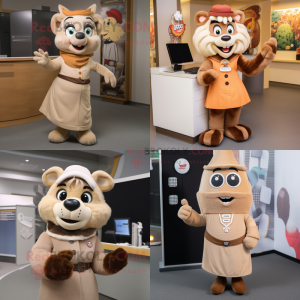Tan Alliance maskot kostume...