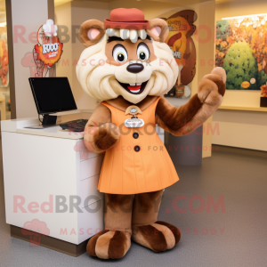 Tan Alliance maskot kostume...