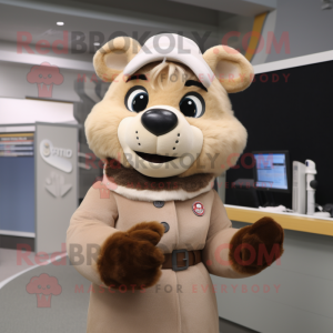 Tan Alliance maskot kostume...