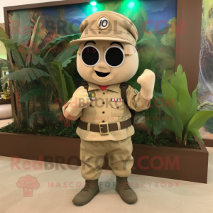 Tan Hourglass mascot costume character dressed with Cargo Pants and Bracelet watches