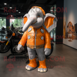 Orange Elefant maskot...