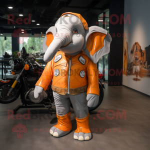 Orangefarbener Elefant...