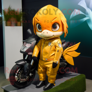 Yellow Goldfish mascotte...