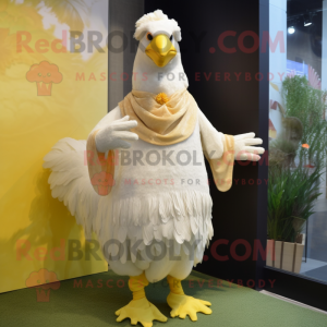 Cream Chicken mascotte...