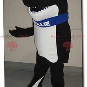 Black and white killer whale mascot - Willie mascot -