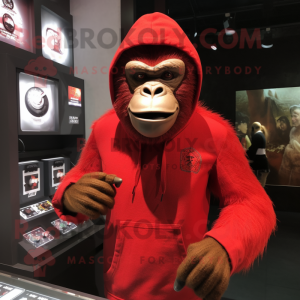 Roter Gorilla Maskottchen...