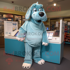 Cyan Dog mascotte kostuum...