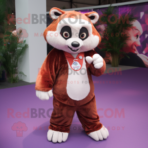 Lilla rød panda maskot...