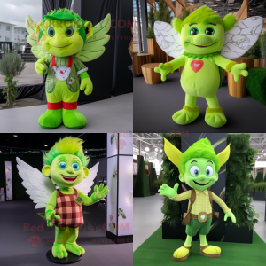 Limegrønn Cupid maskot...