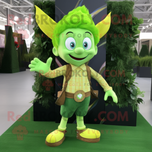 Limegrøn Amor maskot...