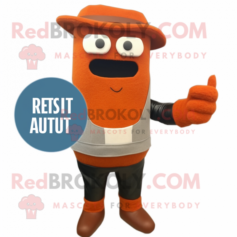 Rust Attorney mascot costume character dressed with T-Shirt and Mittens