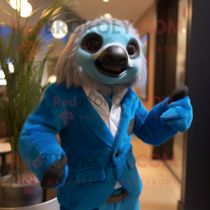 Blue Sloth maskot kostume...