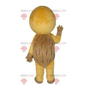 Mascotte tartaruga giallo marrone e beige molto carino -