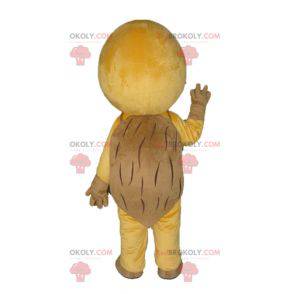 Very cute yellow brown and beige turtle mascot - Redbrokoly.com