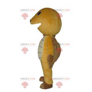 Very cute yellow brown and beige turtle mascot - Redbrokoly.com
