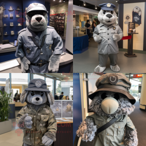 Grå Navy SEAL maskot...