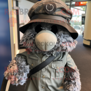 Grå Navy SEAL maskot...