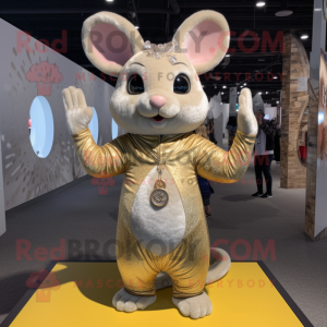 Gouden Chinchilla mascotte...