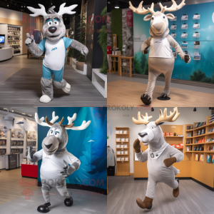 Silver Elk maskot kostume...