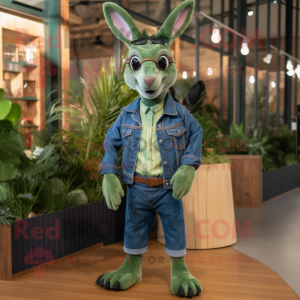 Green Kangaroo mascotte...