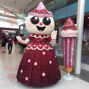 Maroon Ice cream mascotte...