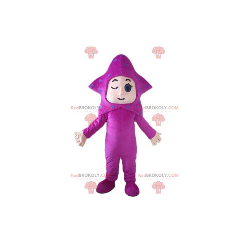Estrela do mar gigante estrela mascote rosa - Redbrokoly.com