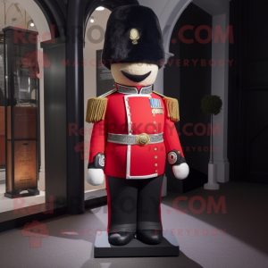 nan British Royal Guard mascot costume character dressed with Bootcut Jeans and Clutch bags
